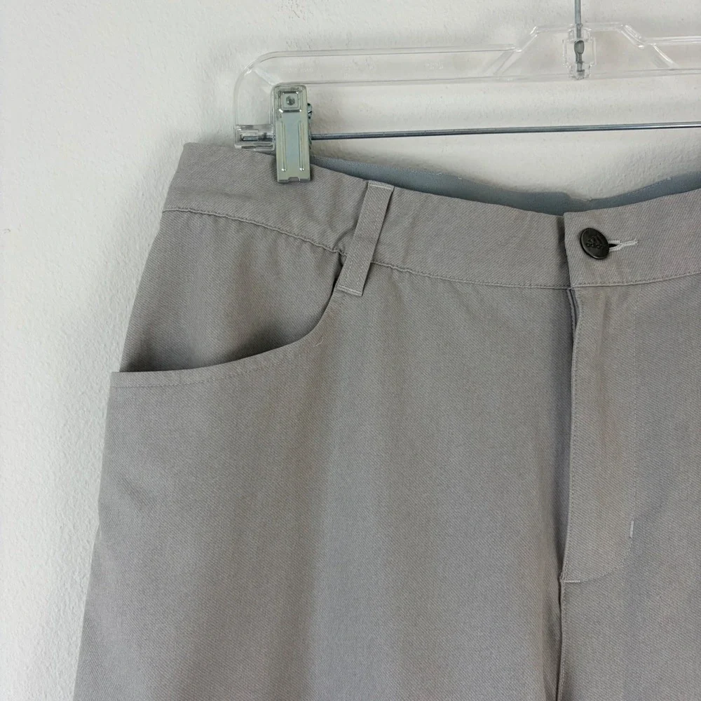 Adidas Golf Shorts Mens 34 Stone Gray Flat Front Performance Stretch Activewear